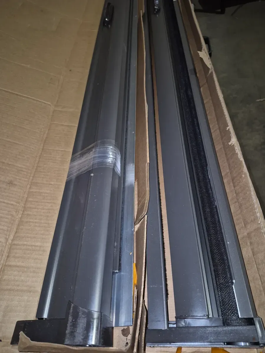 72 in. x 84 in. LuminAire Bronze for Double Entry Door 68 in.-72 in. Universal Handed Aluminum Retractable Screen Door - image 5