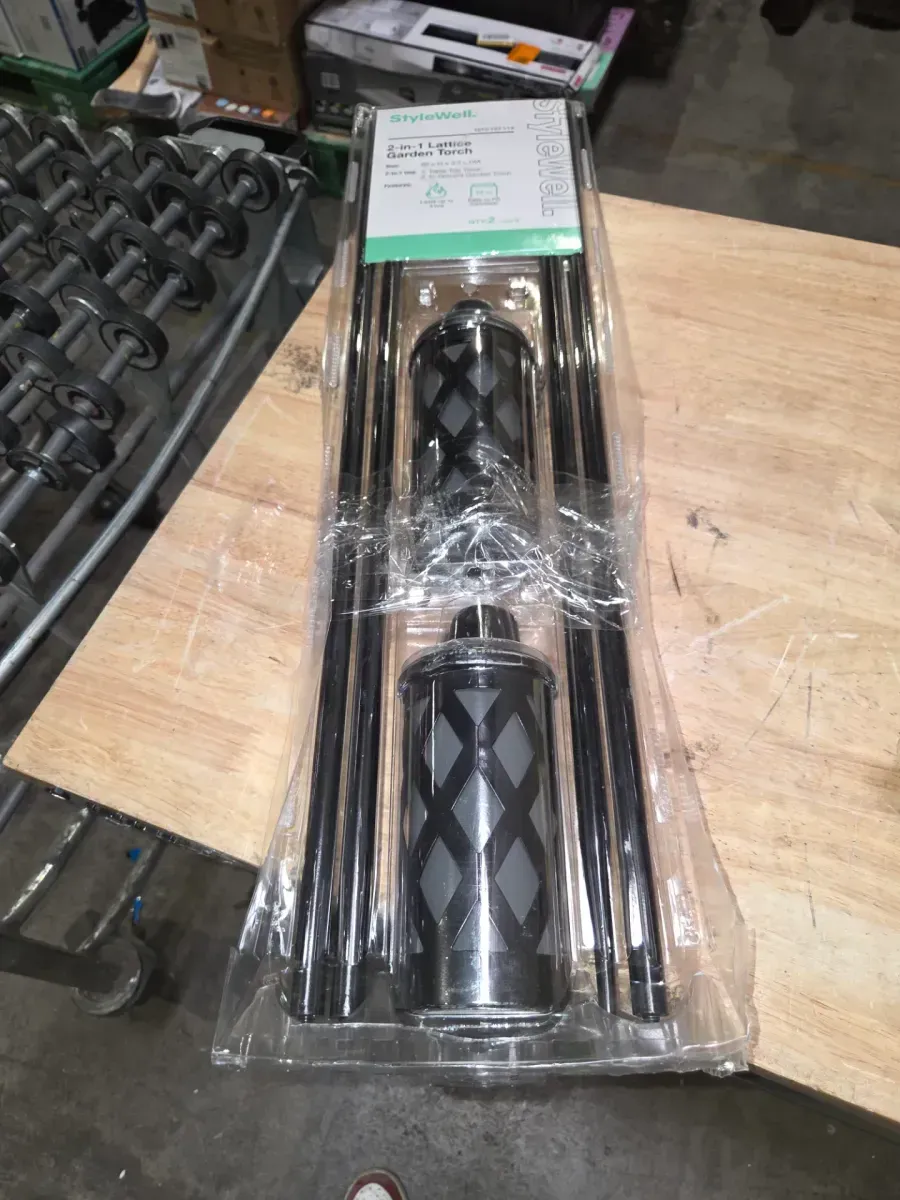 2-in-1 Black Lattice Garden Torch (2-Pack) - image 5