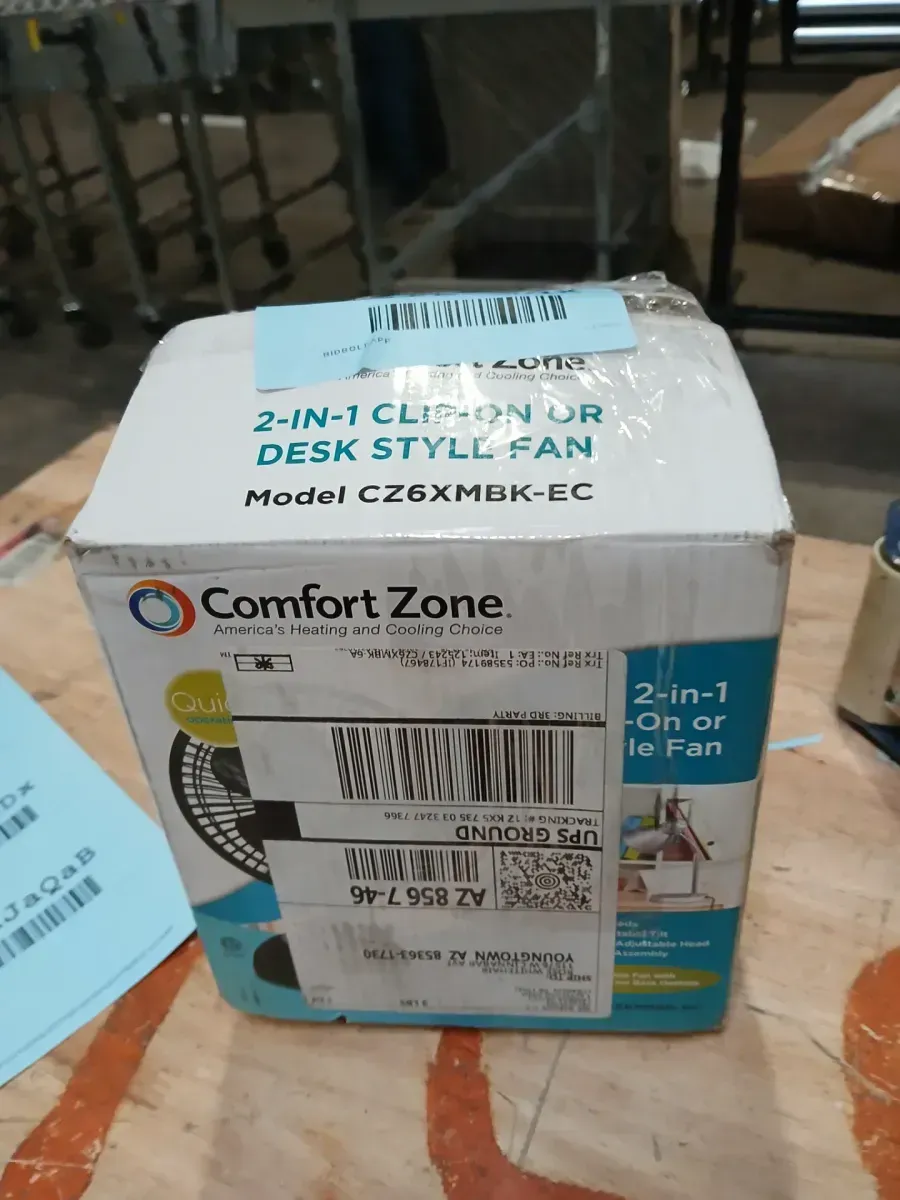 6 in. Black Combo Desk and Clip Fan with Adjustable Tilt - image 5