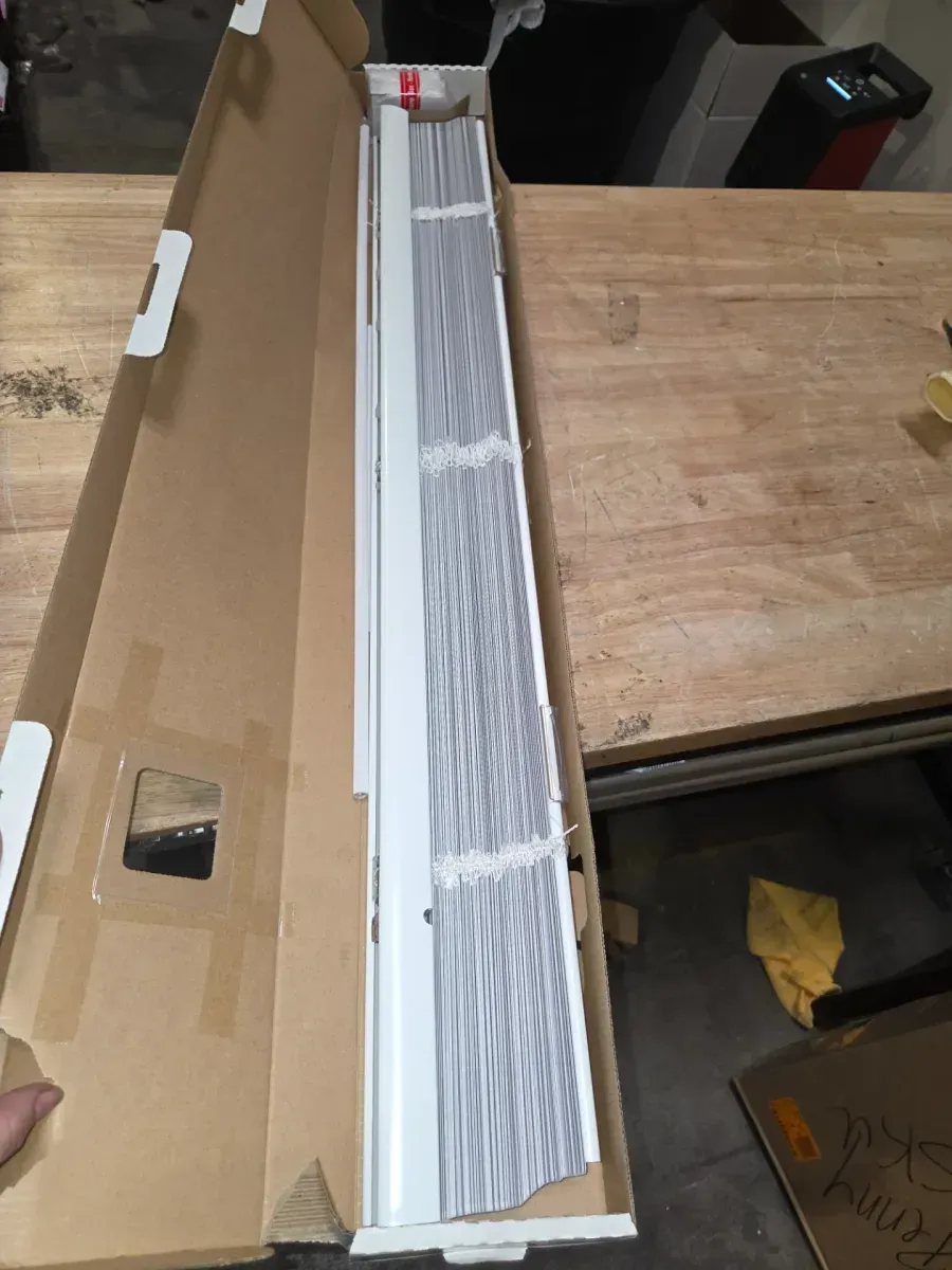 *** pack of 4***Cut-to-Width White Cordless 1 in. Blackout Vinyl Mini Blind - 35 in. W x 72 in. L - image 3