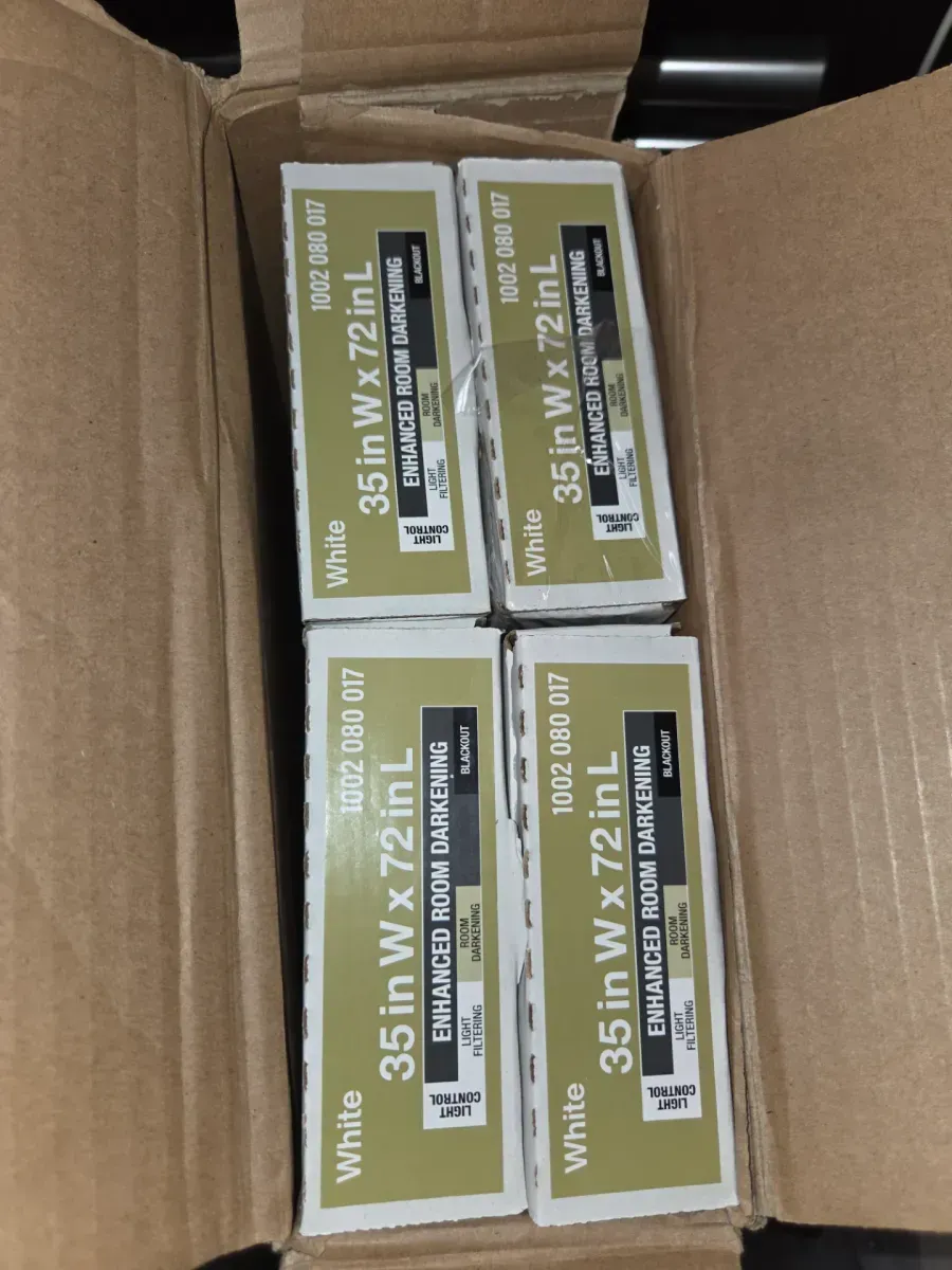 *** pack of 4***Cut-to-Width White Cordless 1 in. Blackout Vinyl Mini Blind - 35 in. W x 72 in. L - image 5