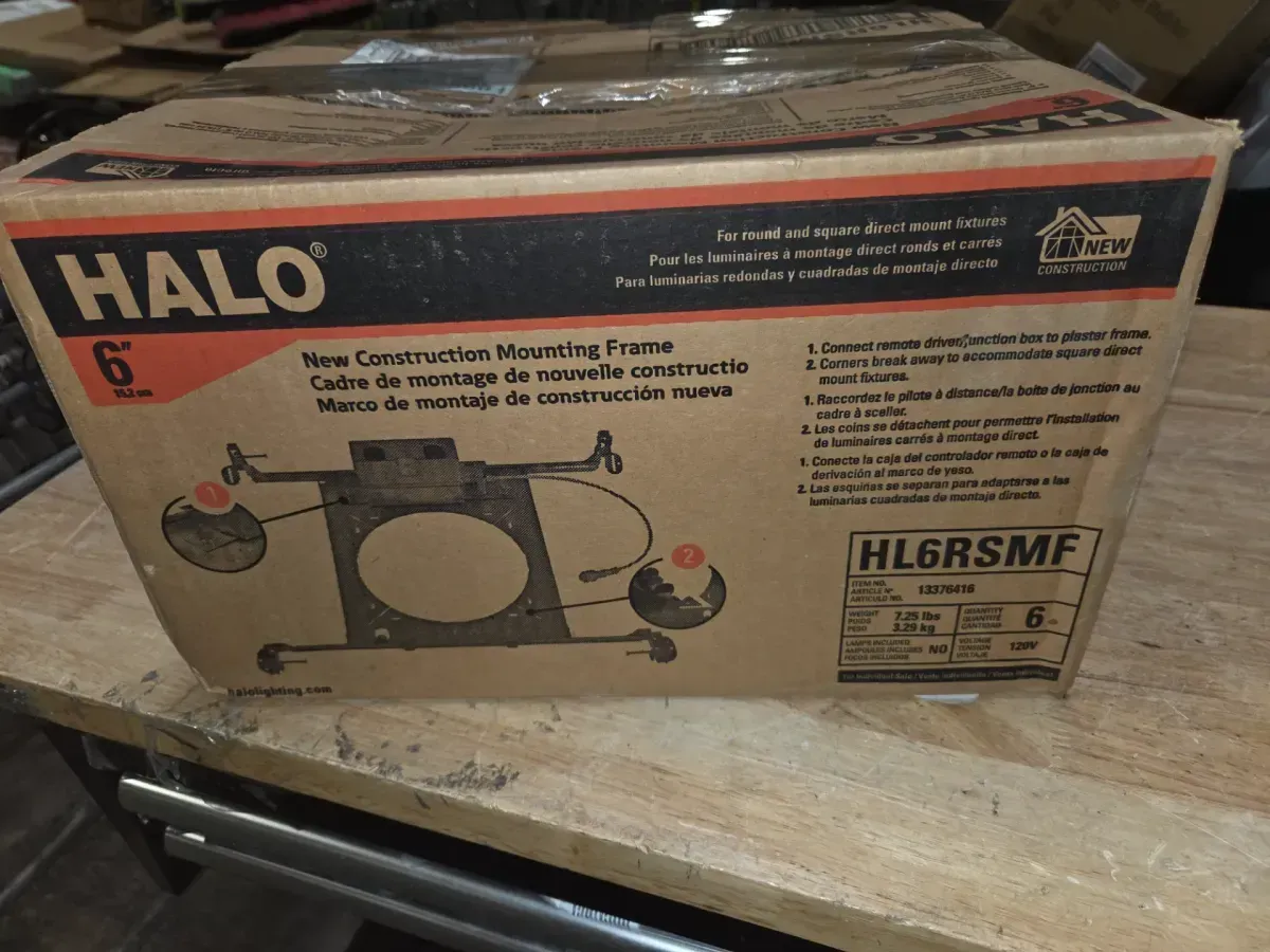 HL 6 in. Mounting Frame for Round and Square Canless Recessed Fixtures (6-Pack) - image 5