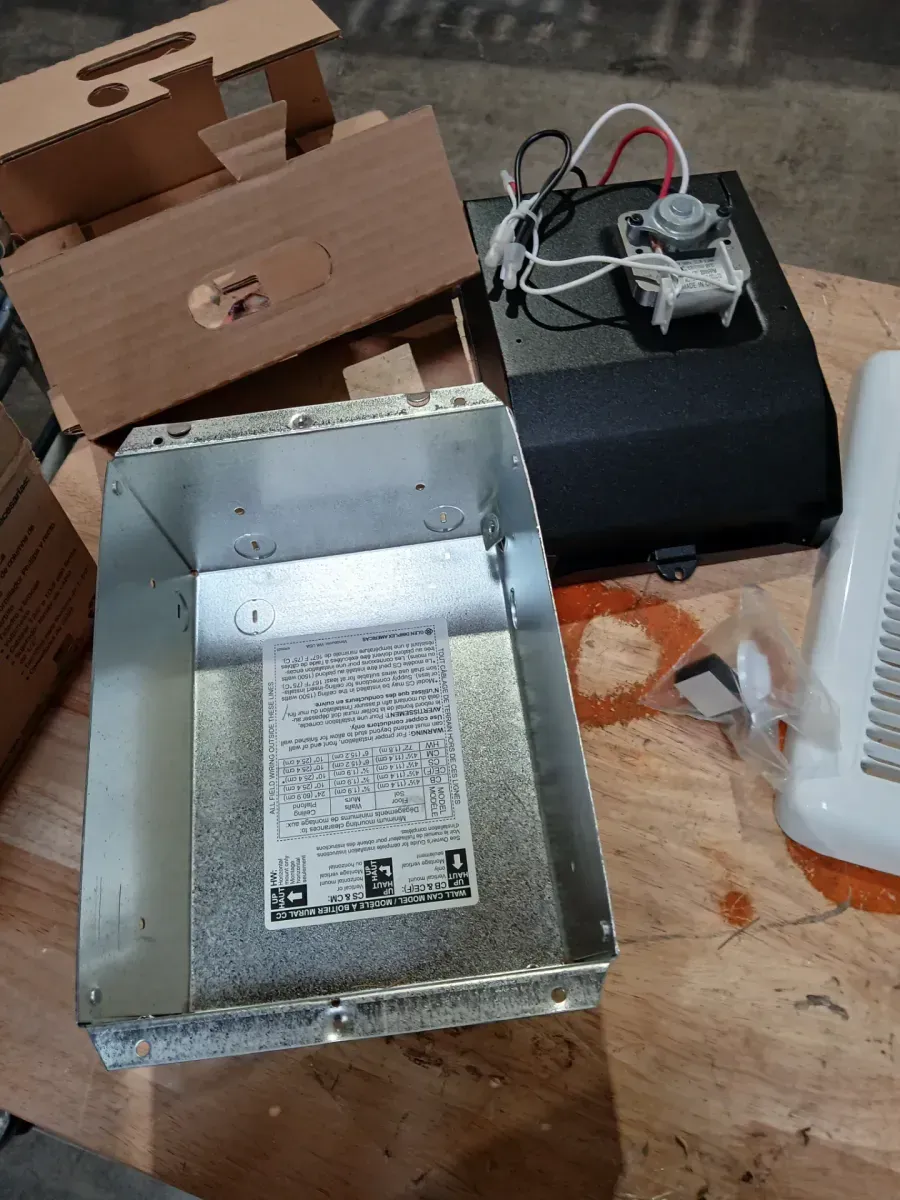 120-volt 1,000-watt Com-Pak In-wall Fan-forced Electric Heater in White with Thermostat - image 3