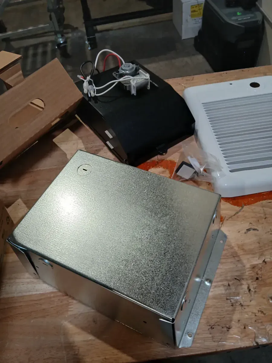 120-volt 1,000-watt Com-Pak In-wall Fan-forced Electric Heater in White with Thermostat - image 4