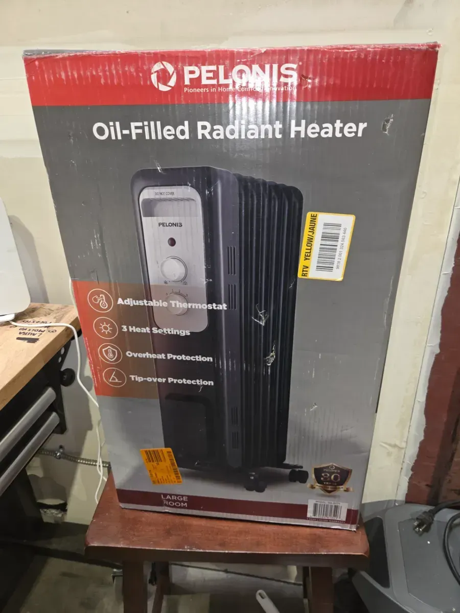 1500-Watt 23 in. Digital Tower Ceramic Heater and 1500-Watt Oil-Filled Radiant Electric Space Heater Combo - image 5