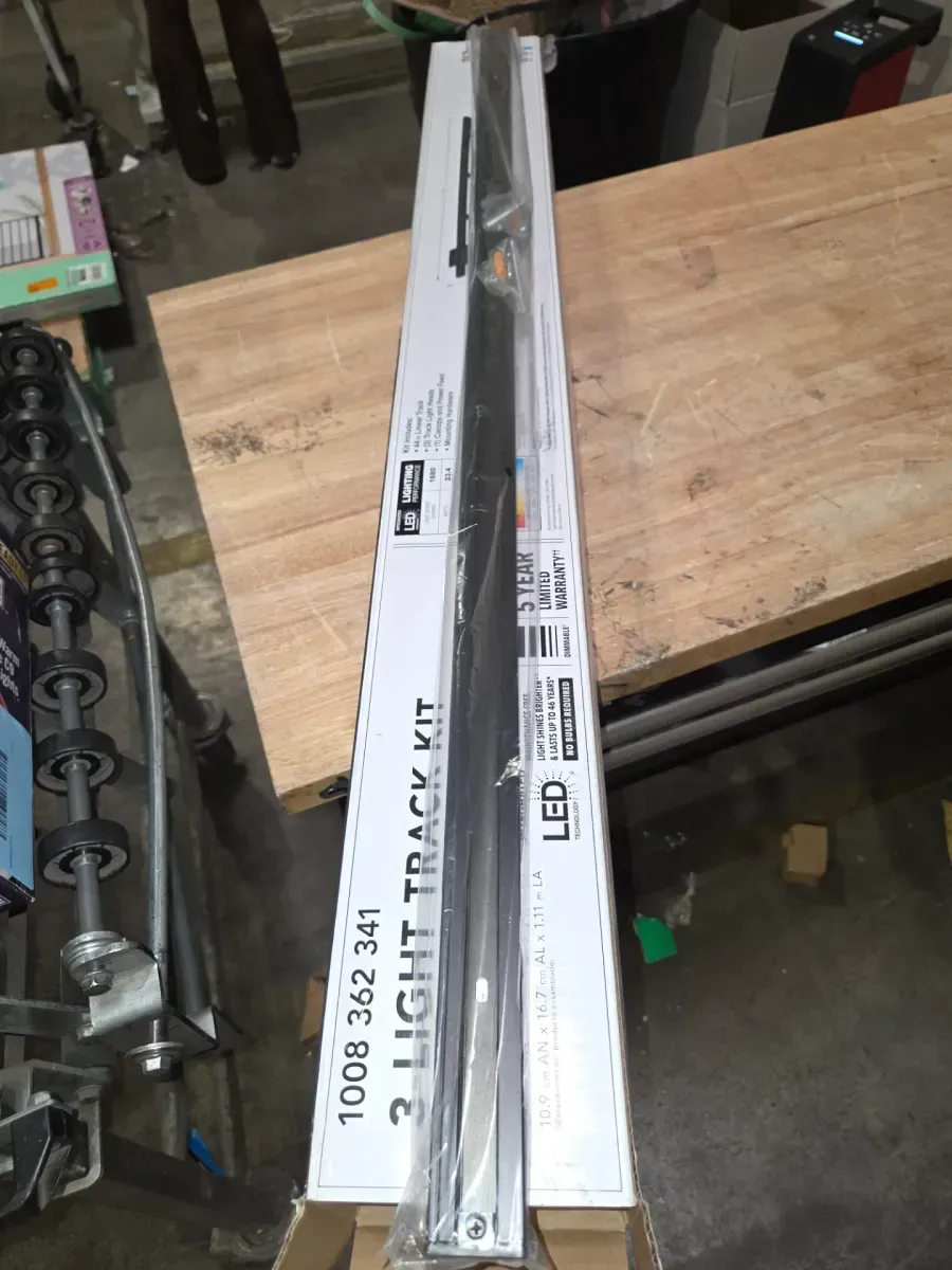 3.67 ft. Black Integrated LED Ceiling Mounted Hard Wired Linear Track Lighting Kit with Cylinder Heads 3-Light - image 3