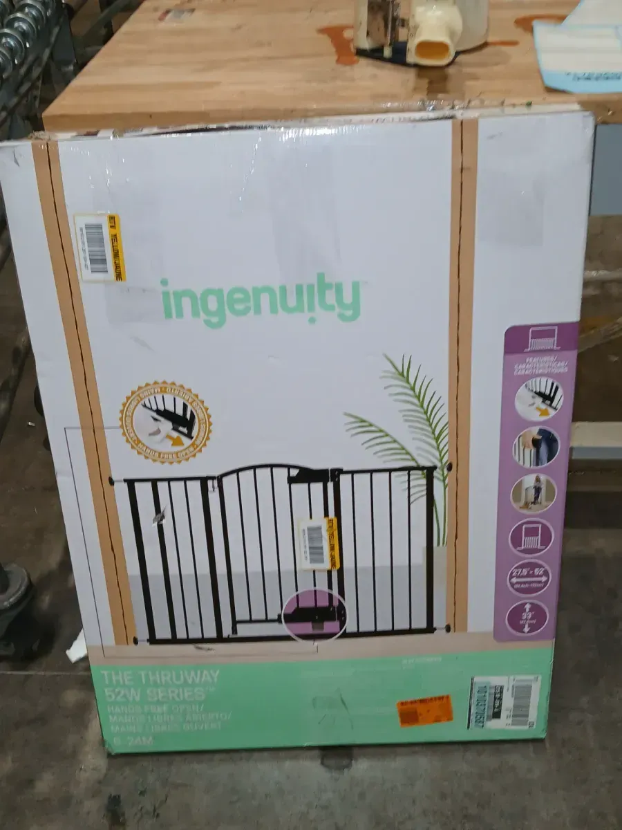 Thruway 52W Series Hands-Free GlideOpen Pressure/Hardware Mounted Pet and Baby Gate, 24"-52" Wide, 33" Tall - Espresso - image 4
