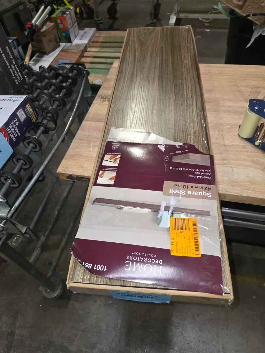 Chicago 10 in. W x 42 in. D Floating Grey Oak Decorative Ledge - image 6