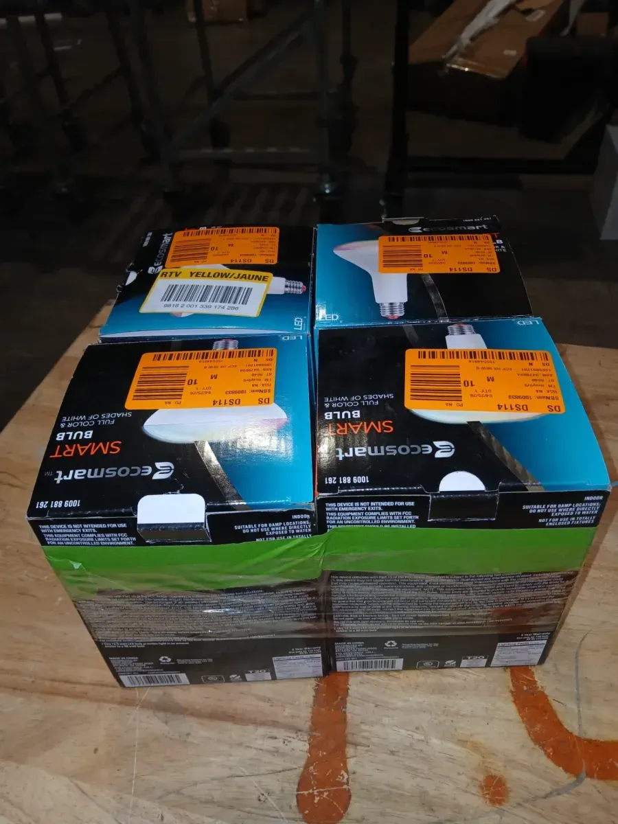 *** Pack of 4 *** 90-Watt Equivalent Smart BR40 Color Changing CEC LED Light Bulb with Voice Control (1-Bulb) Powered by Hubspace - image 3