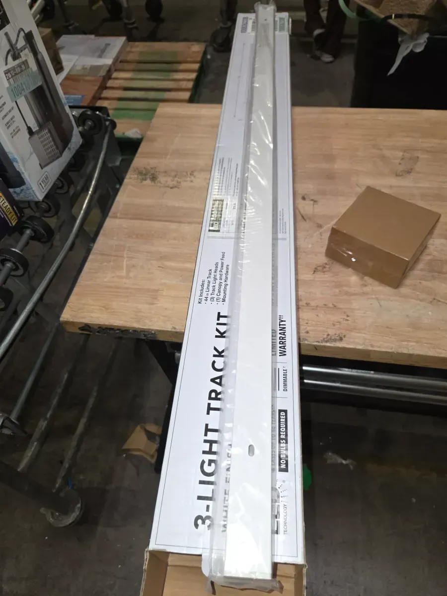 4 ft. White Integrated LED Linear Track Lighting Kit with Mini-Cylinder Step Heads 3-Light - image 3