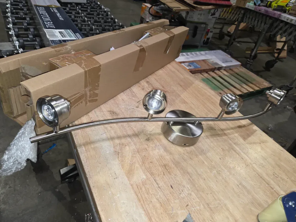 2.6 ft. 4-Light Brushed Nickel Integrated LED Track Lighting Kit - image 1