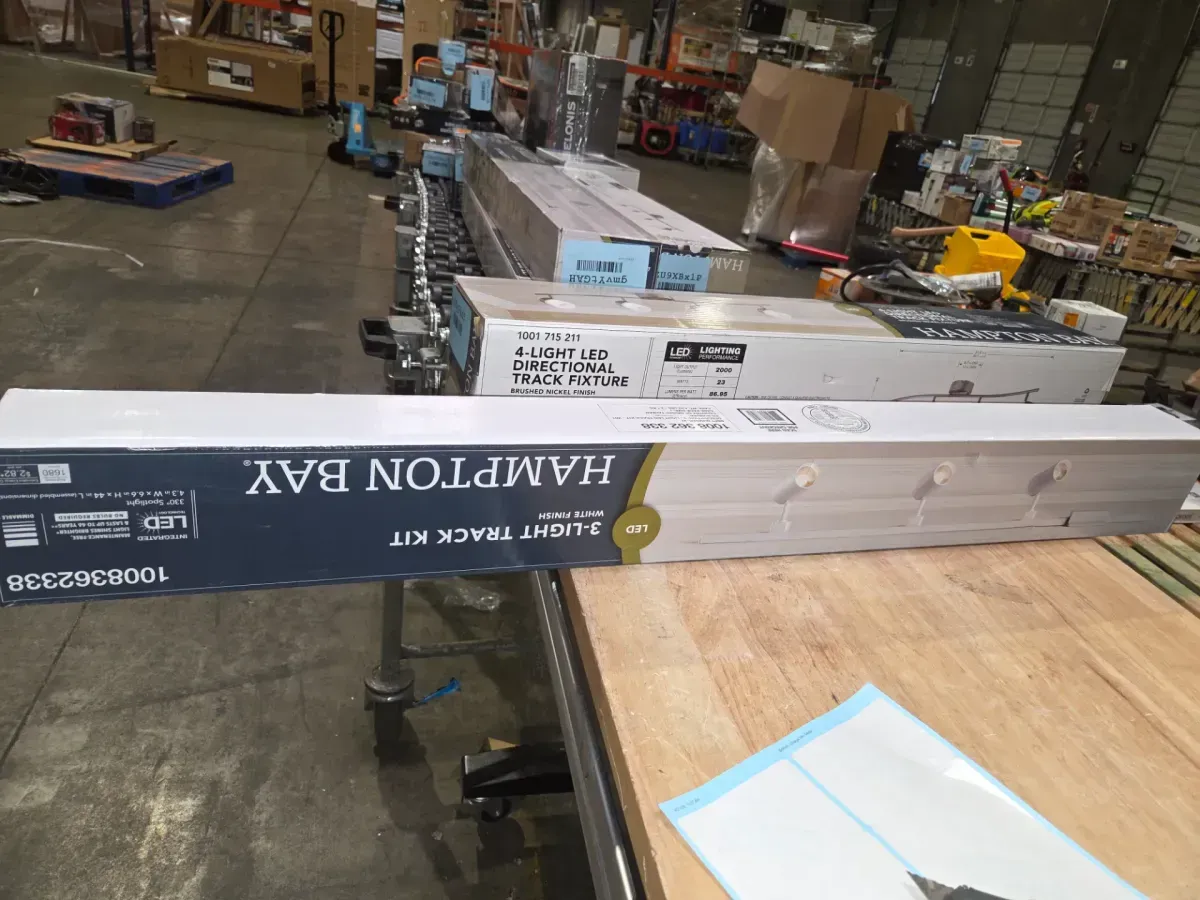 4 ft. White Integrated LED Linear Track Lighting Kit with Mini-Cylinder Step Heads 3-Light - image 6