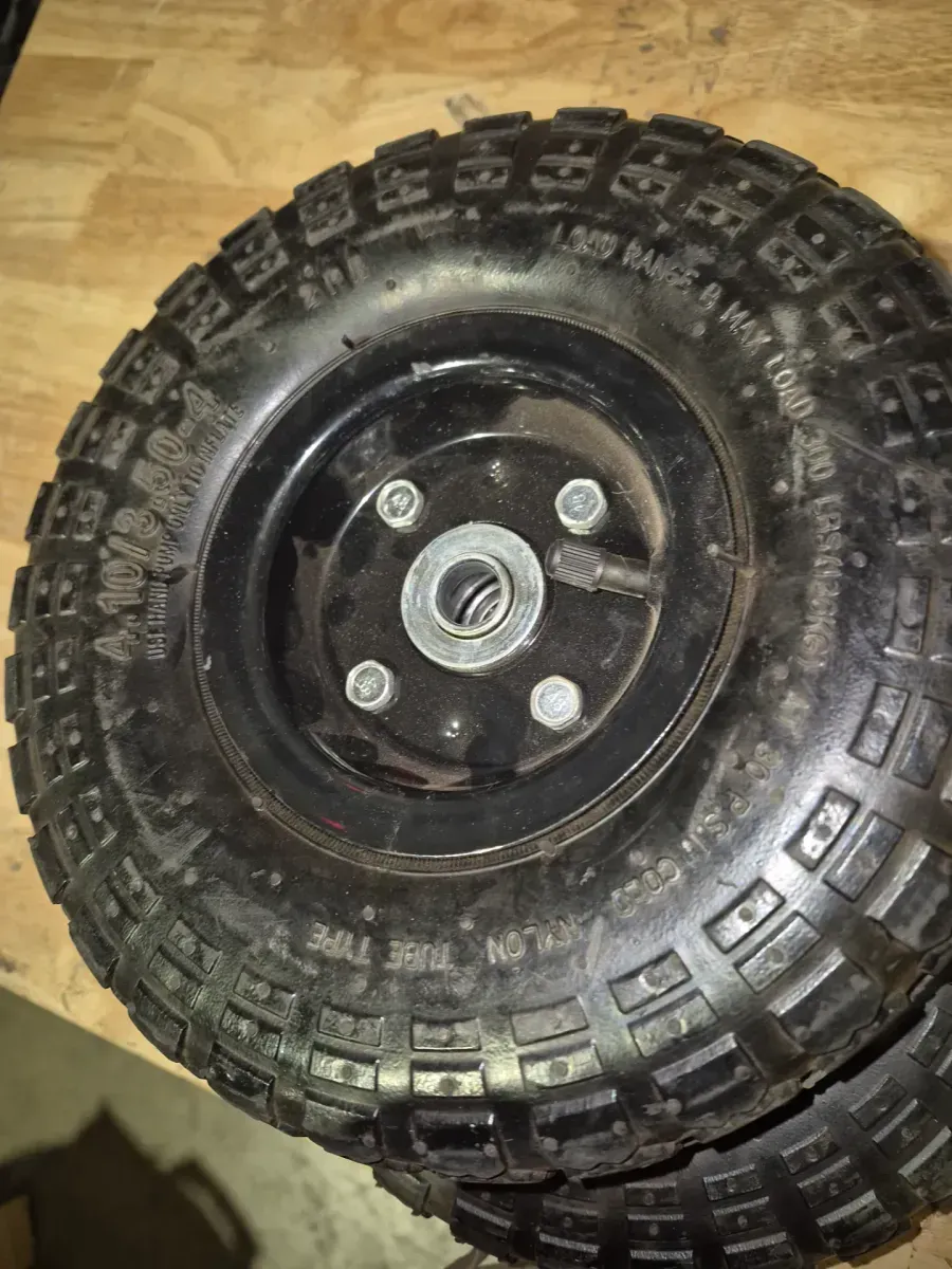 10" Flat Free Replacement Wheel for Garden Equipment 2-Pack - image 3