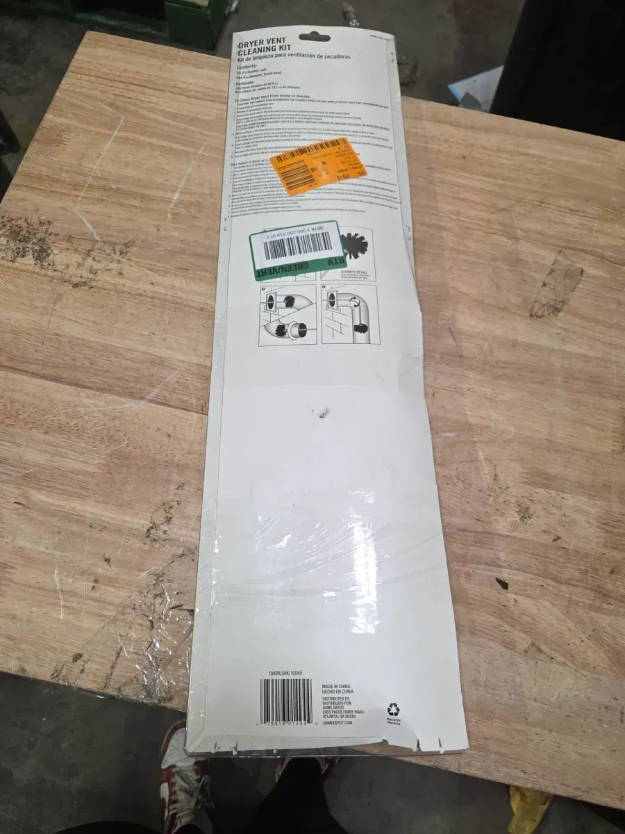 12 ft. Extendable Drill-Powered Duct Lint Brush Dryer Vent Cleaning Kit - image 4