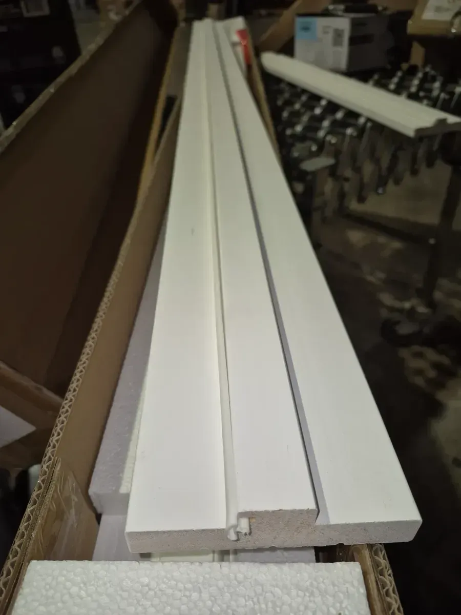 36 in. x 80 in. Primed Wood Knock Down Door Frame 3-Piece + Weatherseal Left-Handed Reversible for Interior Prehung Door - image 2