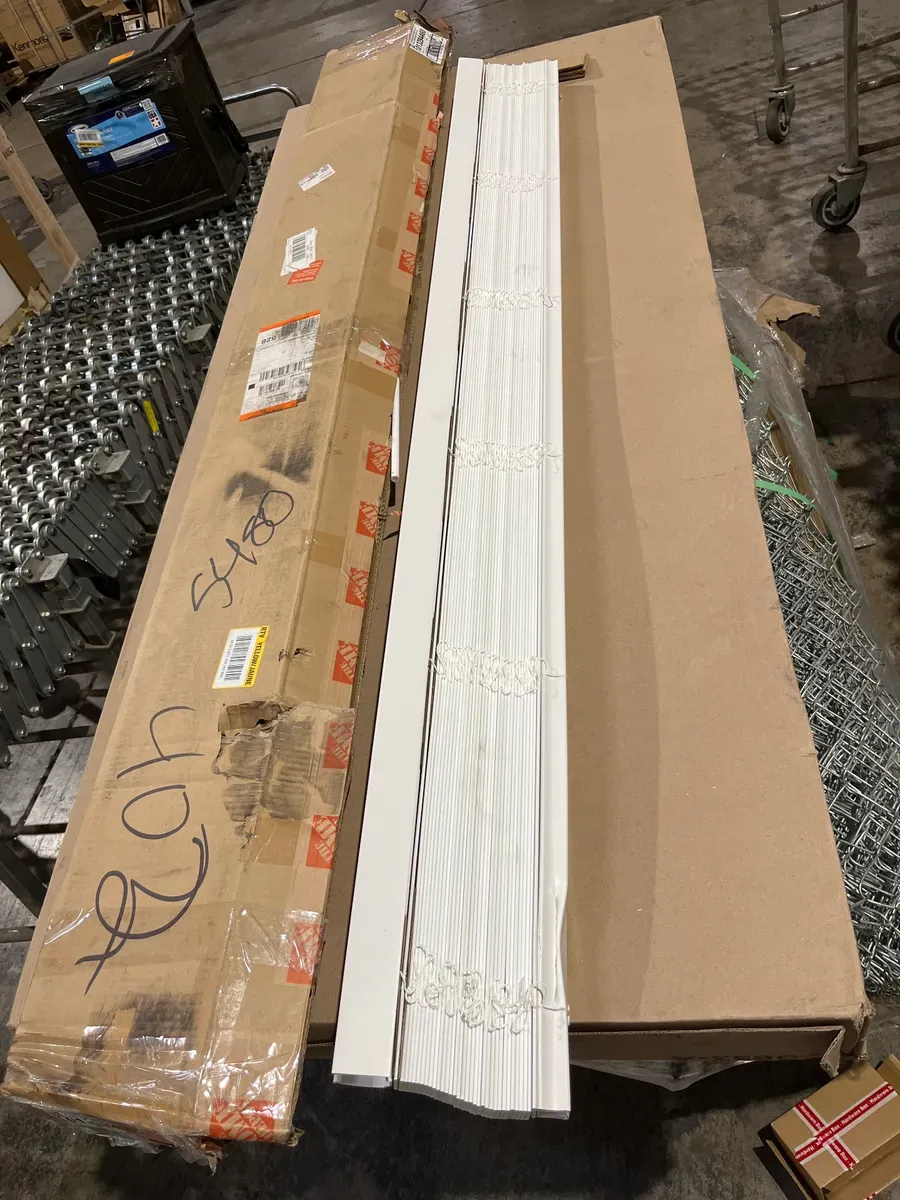 White Cordless Room Darkening Faux Wood Blind/Shade w/ 2 in. Slats - 72.5 in. W x 64 in. L (Actual Size 72 in. x 64 in.) - image 2