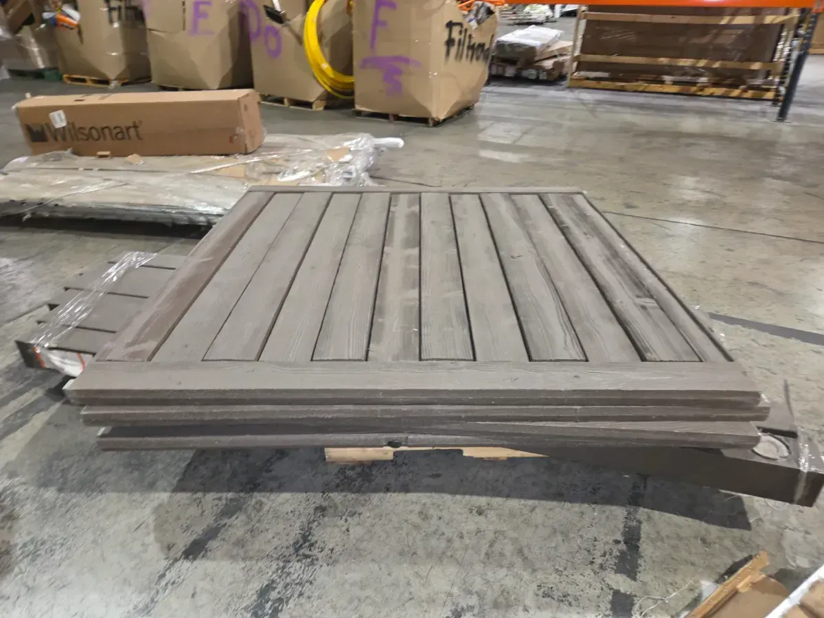 *** (pallet of 6 post and 4composite privacy Fence Panel)*** 5 in. x 5 in. x 8-1/2 ft. Dark/ Walnut Brown Composite Fence Corner Post ,Ashland 6 ft. x 6 ft. Dark/Walnut Brown Composite Privacy Fence Panel - image 2