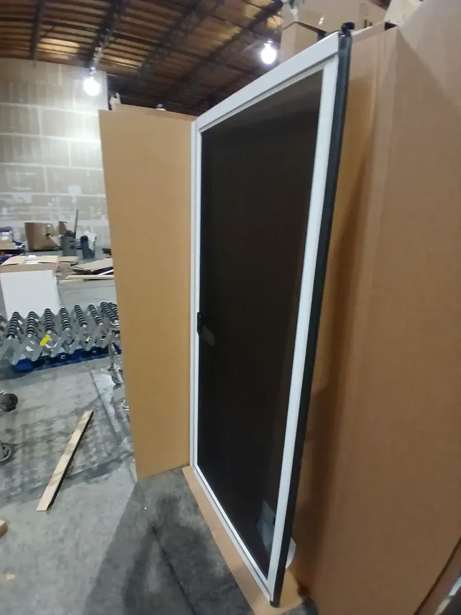 JELD-WEN 36 in. x 78 in. White Painted Steel Reversible French Patio Door Screen - image 2