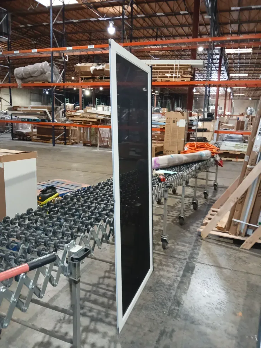 JELD-WEN 36 in. x 78 in. White Painted Steel Reversible French Patio Door Screen - image 2