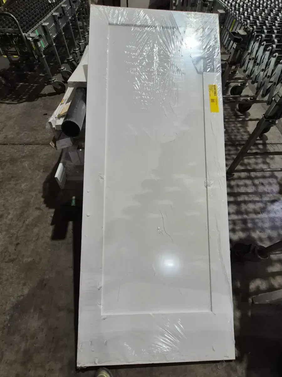 Builders Choice 32 in. x 80 in. 1-Panel Shaker Solid Core Primed Pine Interior Door Slab - image 3