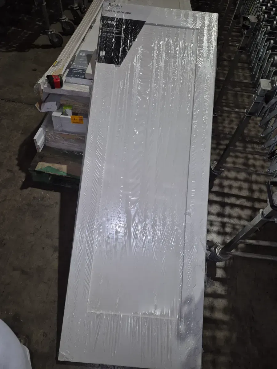 Builders Choice 32 in. x 80 in. 1-Panel Shaker Solid Core Primed Pine Interior Door Slab - image 3