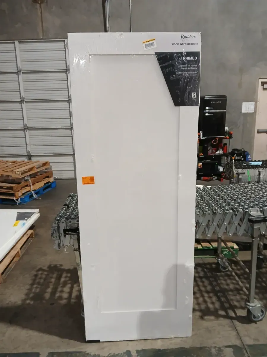 Builders Choice 30 in. x 80 in. 1-Panel Shaker Solid Core Primed Pine Interior Door Slab - image 2