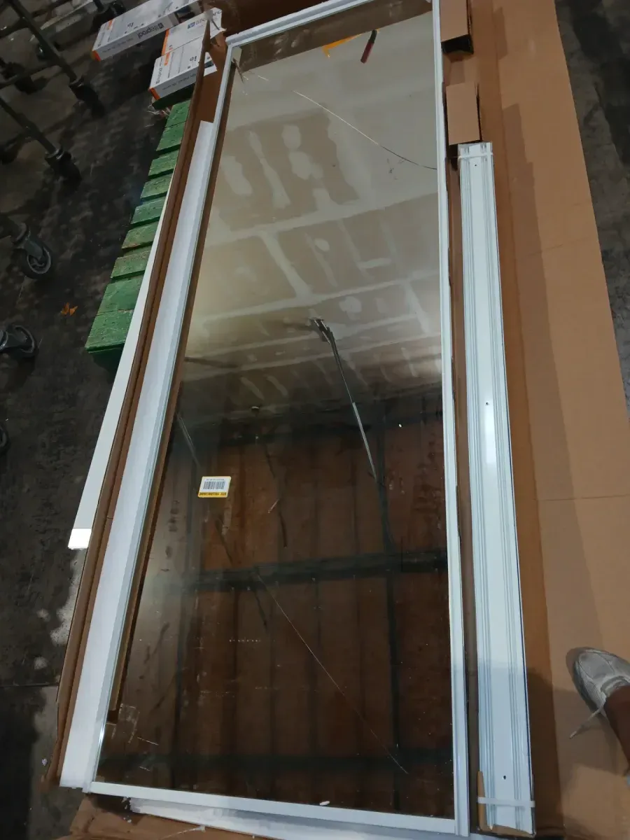 Contractors Wardrobe 59 in. x 96 in. Savoy White Steel Frame Mirrored Interior Sliding Closet Door - image 2