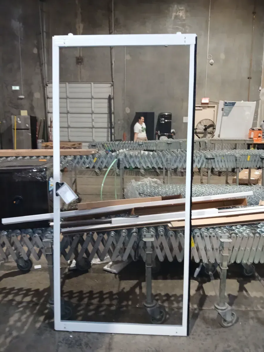 RELIABILT Sliding 36-in W x 77 -in H x 2-in T White Single Aluminum Screen door (Handle Included) - image 2