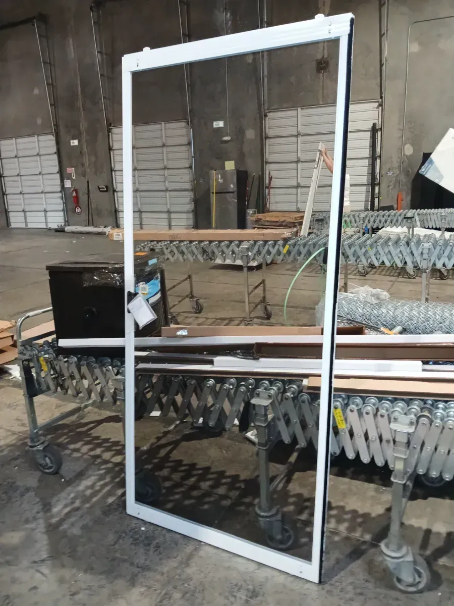 RELIABILT Sliding 36-in W x 77 -in H x 2-in T White Single Aluminum Screen door (Handle Included) - image 3