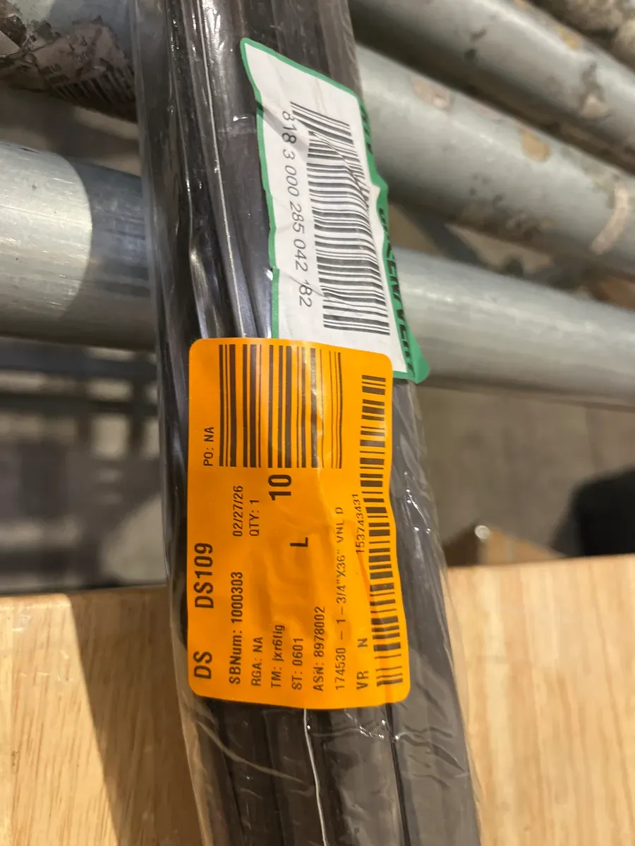 36 in. x 1-3/4 in. Brown Vinyl Slide-On Door Bottom for Metal Doors - image 2