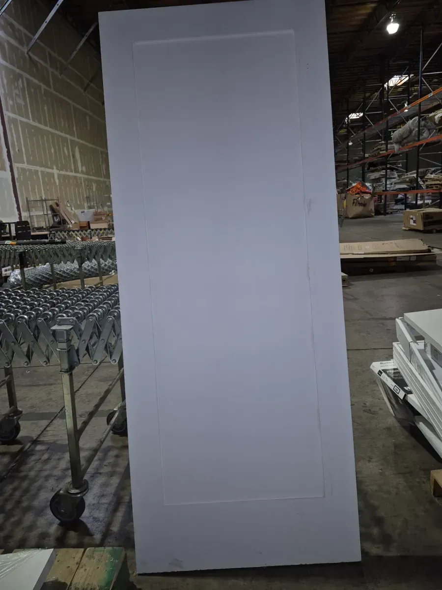 Builders Choice 32 in. x 80 in. 1-Panel Shaker Solid Core Primed Pine Interior Door Slab - image 3