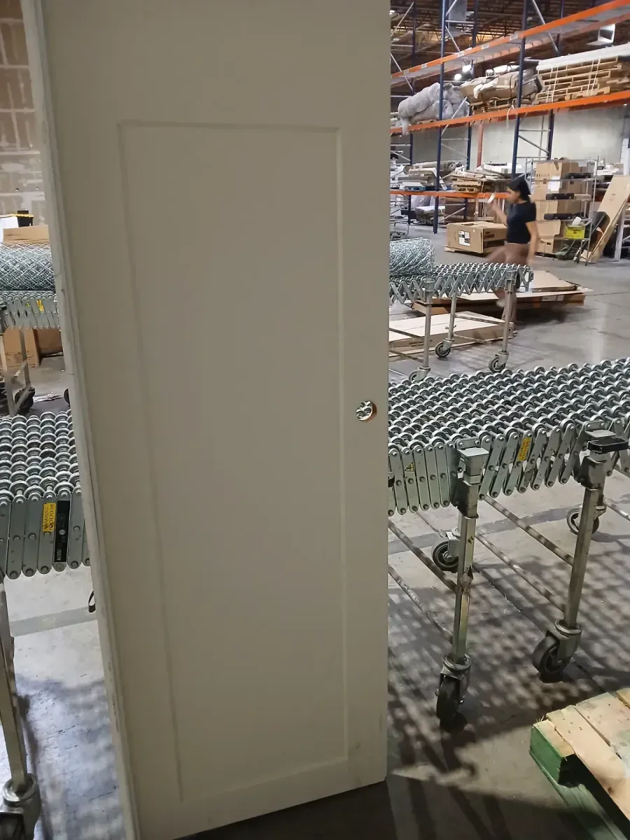 27in. x 80 in. Paneled Blank Right Handed 1-Lite White Solid Core MDF Assembly Required Door Kit w/Separate Jamb - image 3