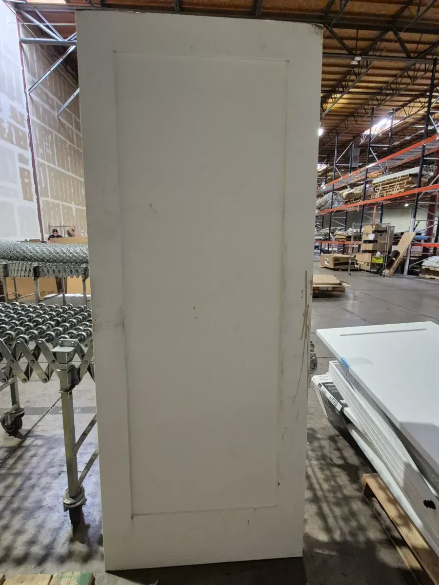 Builders Choice 32 in. x 80 in. 1-Panel Shaker Solid Core Primed Pine Interior Door Slab - image 3