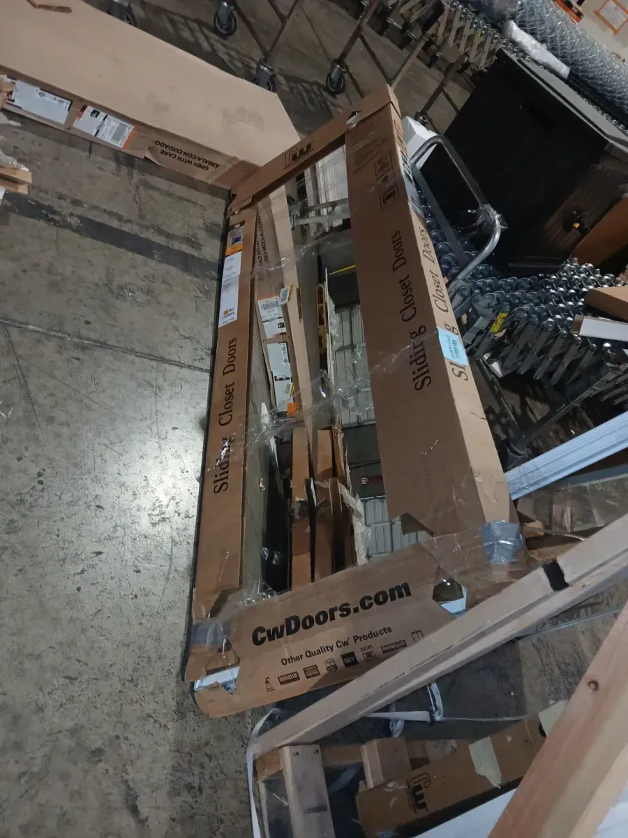 47 in. x 80 1/2 in. Savoy White Steel Frame Mirrored Interior Sliding Closet Door - image 4