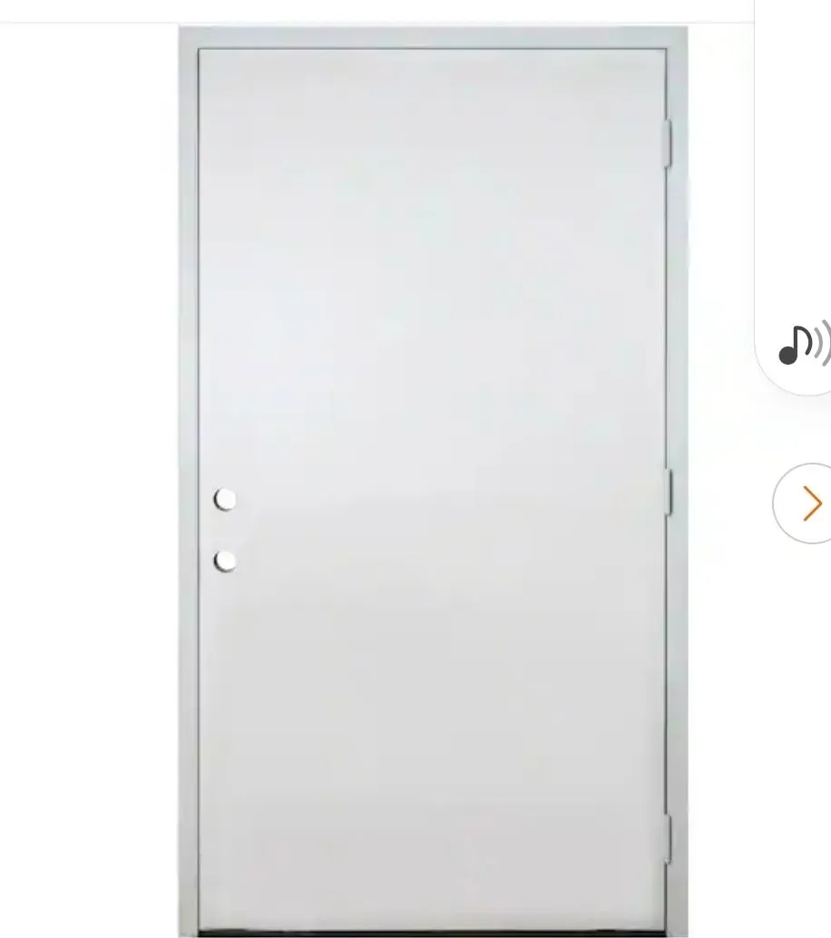 *** Not frame *** 36  in. x 78 in. No Panel Left Hand/Outswing White Primed Fiberglass Prehung Front Door - image 1