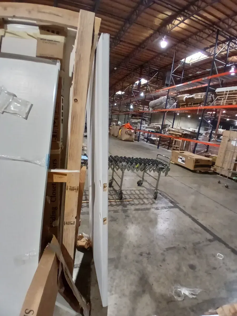 *** Not frame *** 36  in. x 78 in. No Panel Left Hand/Outswing White Primed Fiberglass Prehung Front Door - image 4