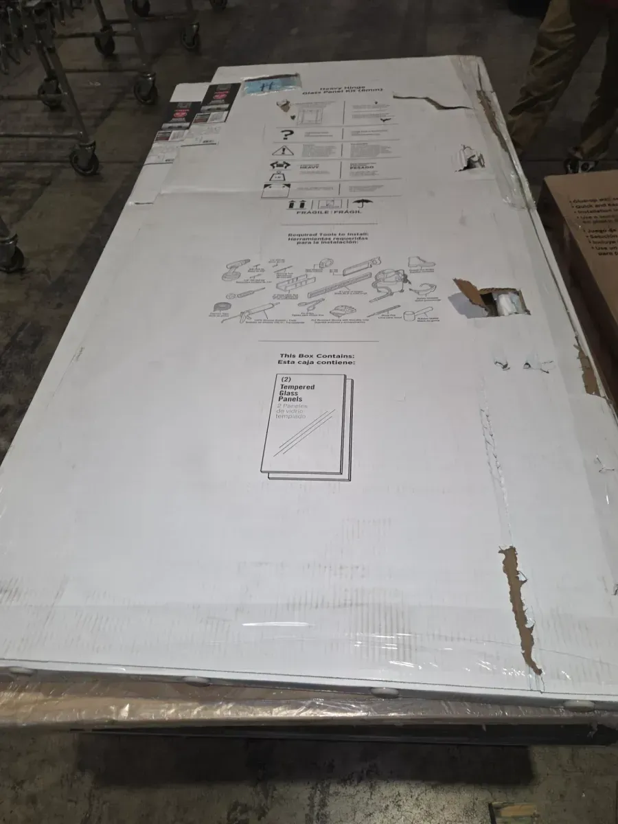 Heavy Hinge 29.53 in. W x 72 in. H x 5/16 in. (8 mm) Pivot Shower Door Glass Panels in Clear Glass (For 54-56 in. Doors) - image 3