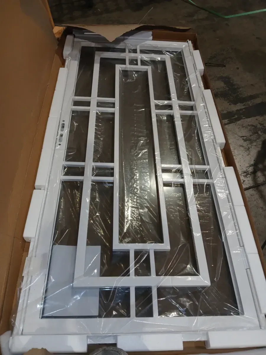 Avantgarde 32 in. x 80 in. Universal/Reversible White Steel Storm Security Door - image 3