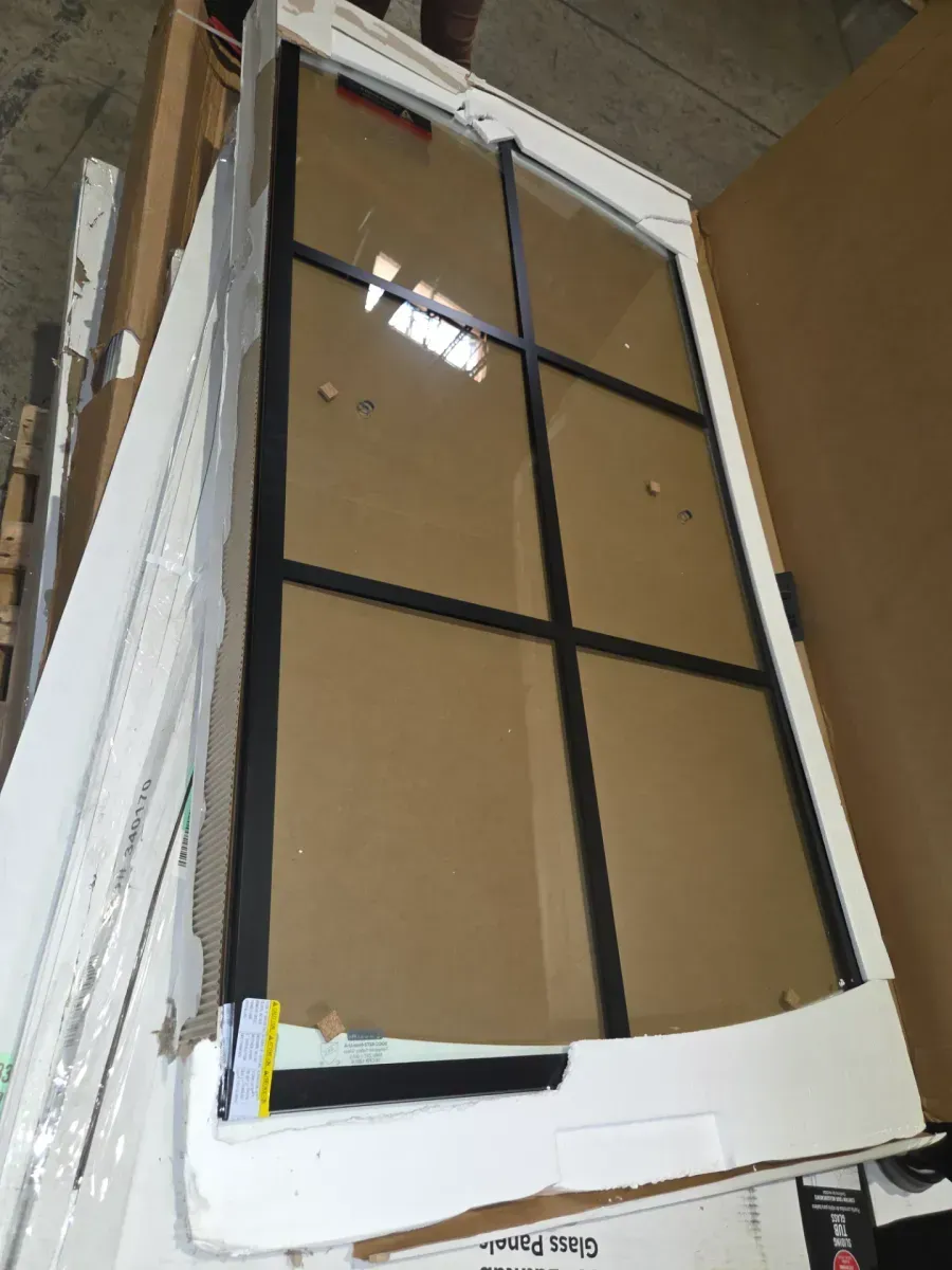 29-3/4 in. x 55-1/2 in. x 1/4 in. (6mm) Frameless Sliding Bathtub Door Glass Panels in Ingot (For 50-60 in. Doors) - image 1