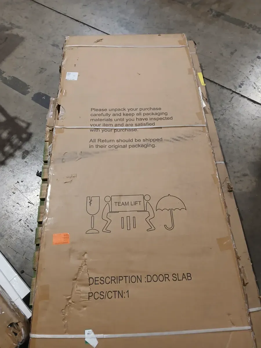 ARK DESIGN 32 in. x 80 in. 3-Paneled White Primed Wood Pocket Door with Steel Frame and Hardware (Soft Close and Black Lock Incl) - image 2