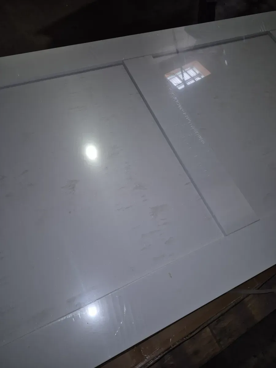 36 in. x 80 in. 2-Paneled White Primed Wood Pocket Door with Hardware Kit (Soft Close and Round Silver Handle Incl) - image 3