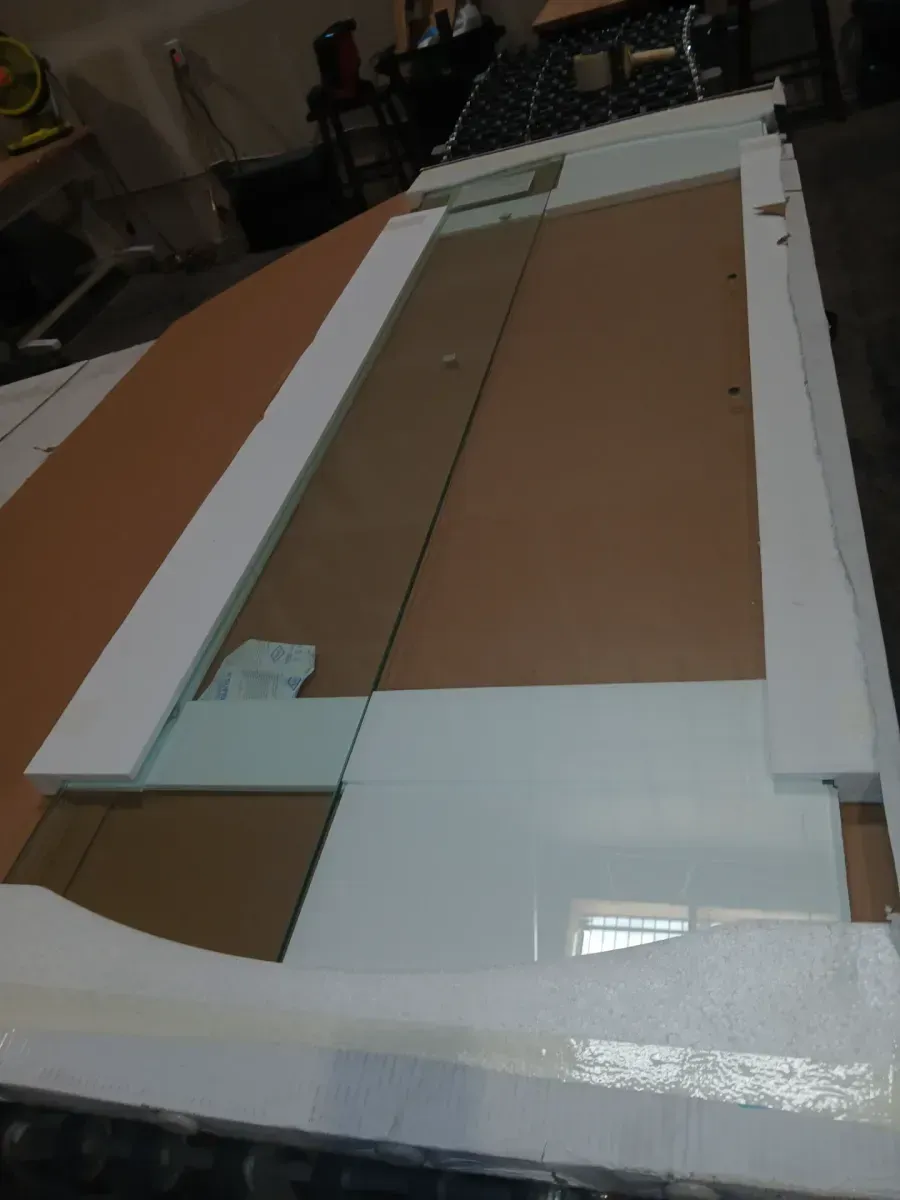 Delta Heavy Hinge 26.57 in. W x 72 in. H x 5/16 in. (8 mm) Pivot Shower Door Glass Panels in Clear Glass (For 38-40 in. Doors) - image 3