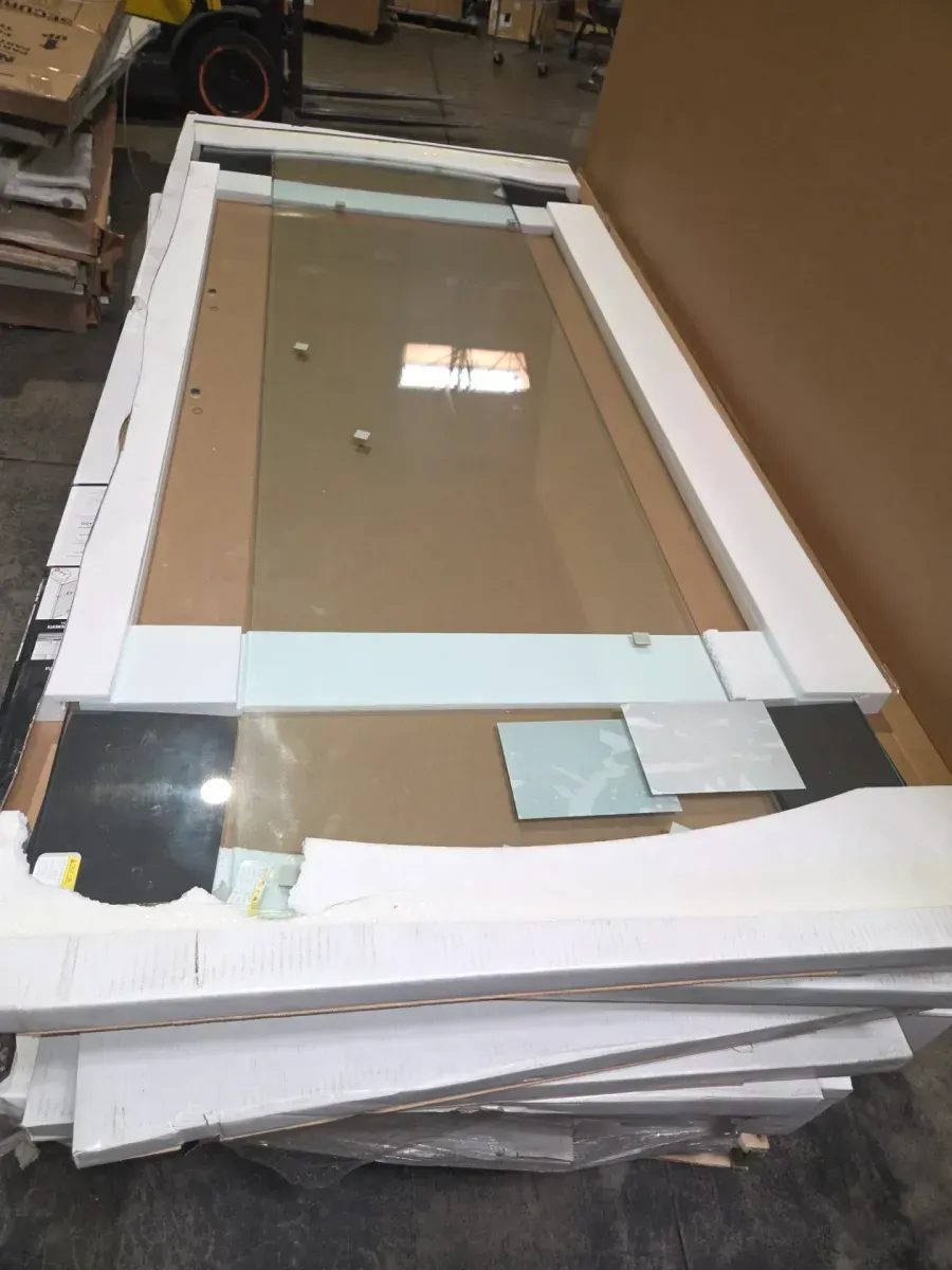 Heavy Hinge 29.53 in. W x 72 in. H x 5/16 in. (8 mm) Pivot Shower Door Glass Panels in Clear Glass (For 50-52 in. Doors) - image 1