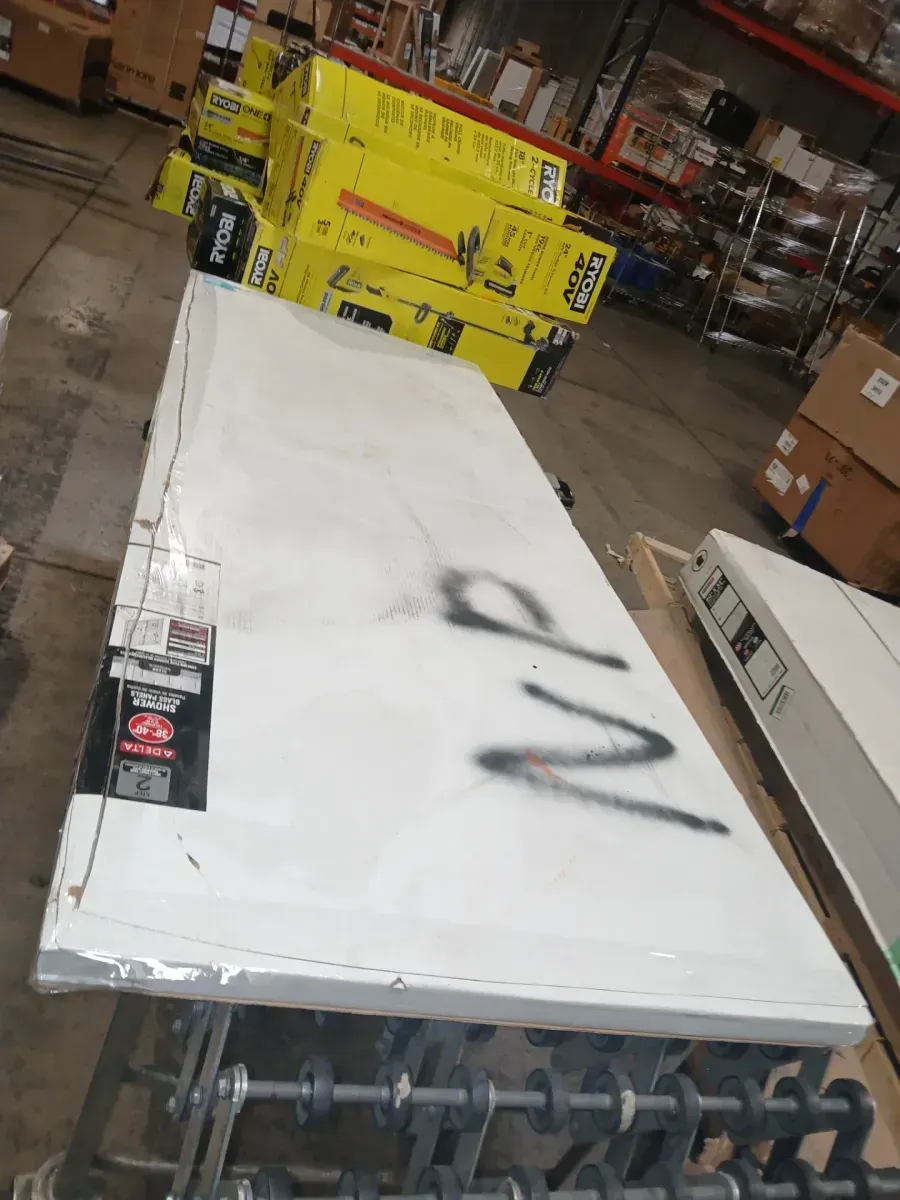 Delta Heavy Hinge 26.57 in. W x 72 in. H x 5/16 in. (8 mm) Pivot Shower Door Glass Panels in Clear Glass (For 38-40 in. Doors) - image 4