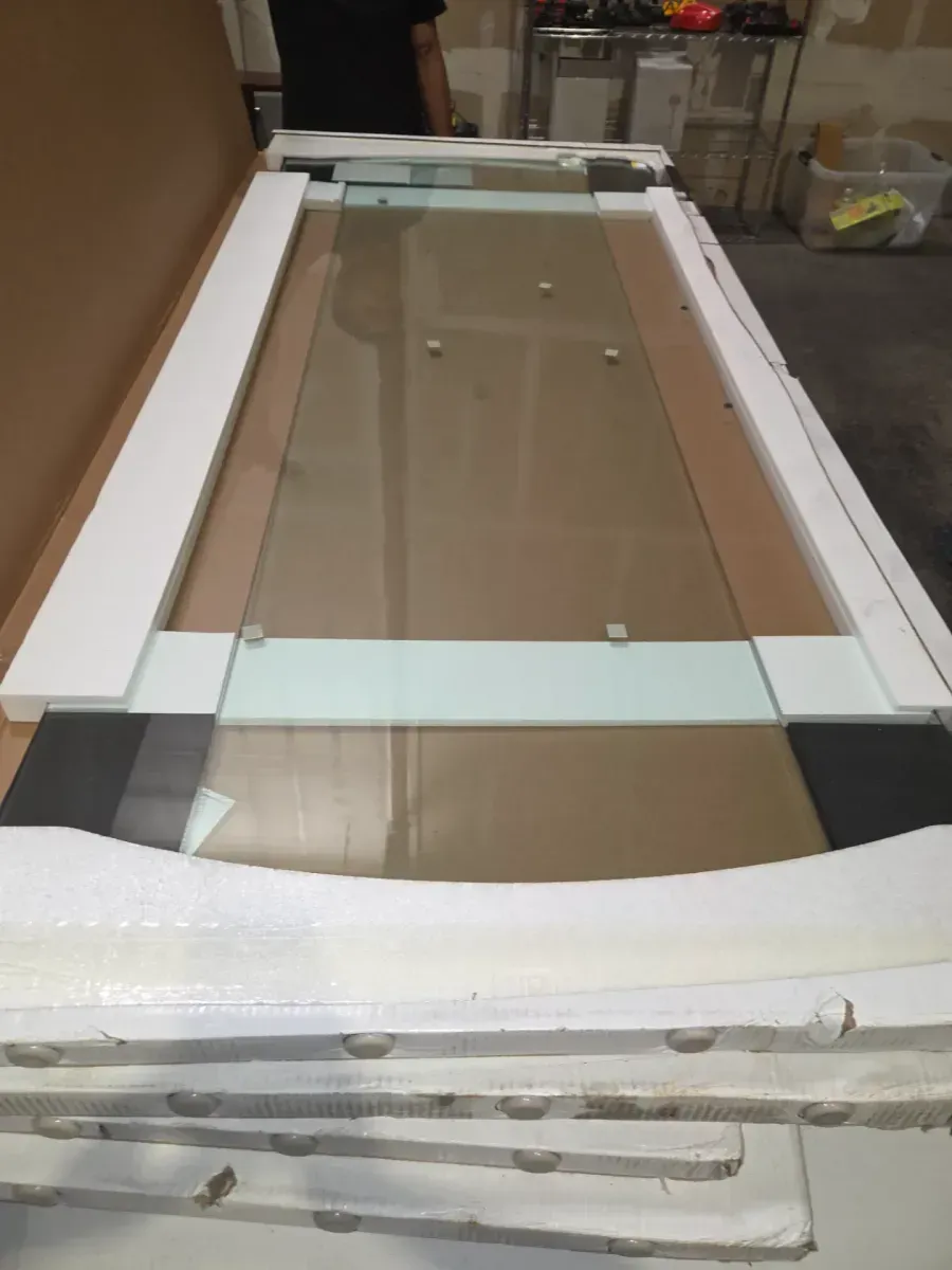 Heavy Hinge 29.53 in. W x 72 in. H x 5/16 in. (8 mm) Pivot Shower Door Glass Panels in Clear Glass (For 50-52 in. Doors) - image 2