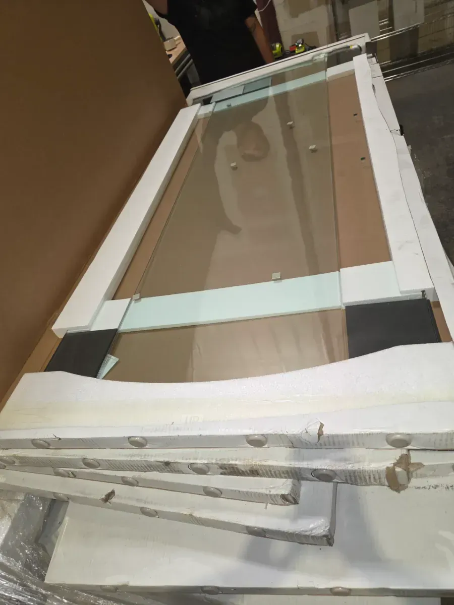 Heavy Hinge 29.53 in. W x 72 in. H x 5/16 in. (8 mm) Pivot Shower Door Glass Panels in Clear Glass (For 50-52 in. Doors) - image 3