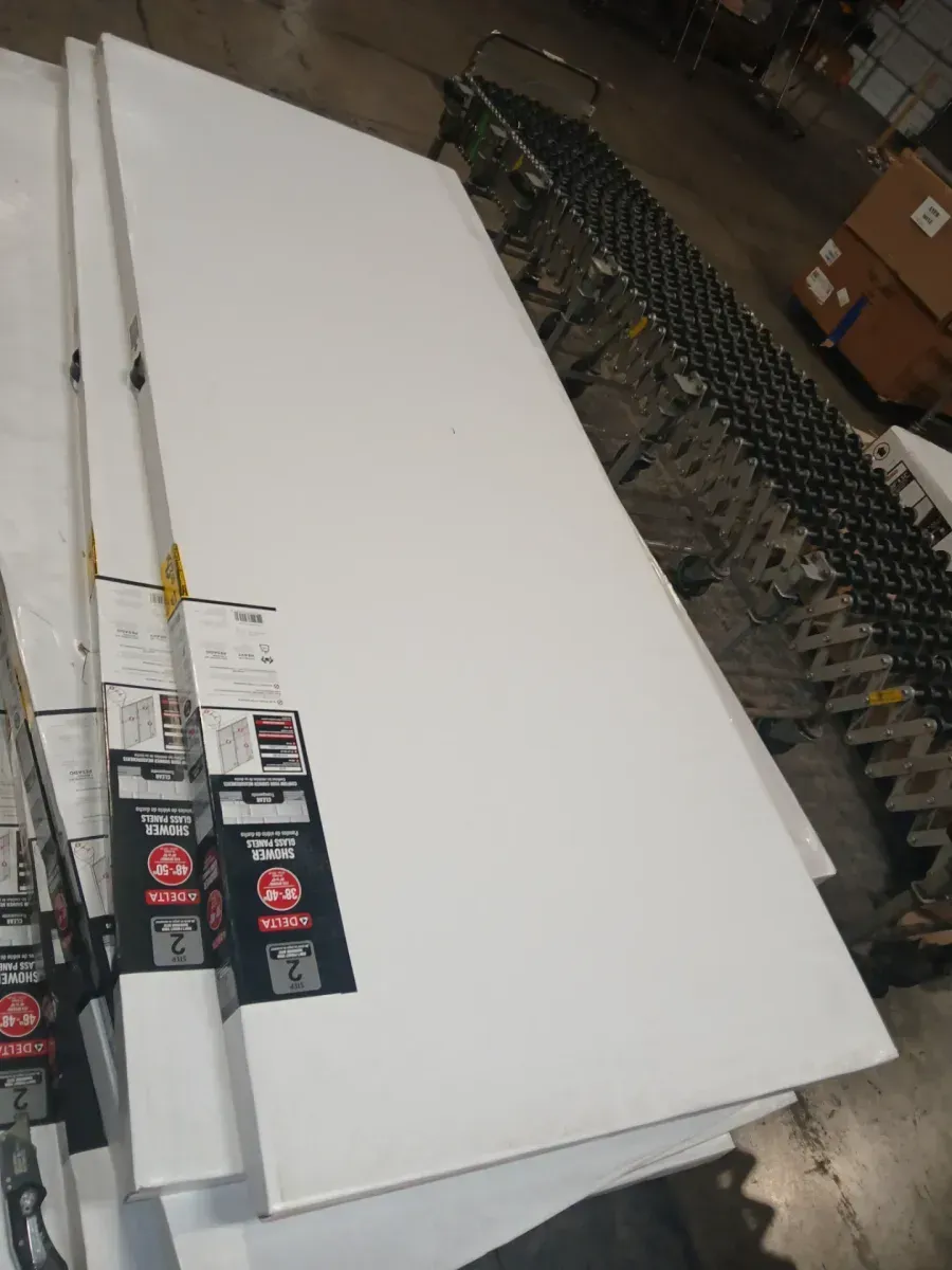 Delta Heavy Hinge 26.57 in. W x 72 in. H x 5/16 in. (8 mm) Pivot Shower Door Glass Panels in Clear Glass (For 38-40 in. Doors) - image 2