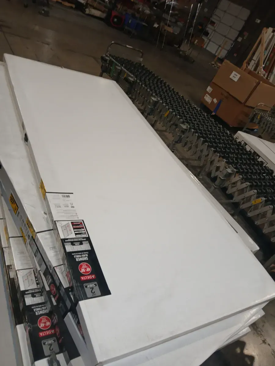 Delta Heavy Hinge 29.53 in. W x 72 in. H x 5/16 in. (8 mm) Pivot Shower Door Glass Panels in Clear Glass (For 48-50 in. Doors) - image 2