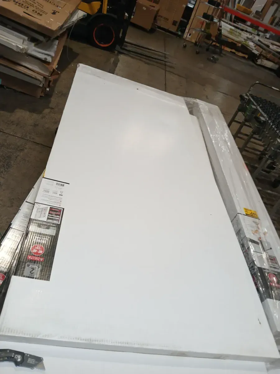 Delta Heavy Hinge 29.53 in. W x 72 in. H x 5/16 in. (8 mm) Pivot Shower Door Glass Panels in Clear Glass (For 46-48 in. Doors) - image 3