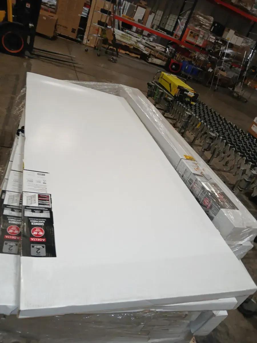 Delta Heavy Hinge 29.53 in. W x 72 in. H x 5/16 in. (8 mm) Pivot Shower Door Glass Panels in Clear Glass (For 46-48 in. Doors) - image 2